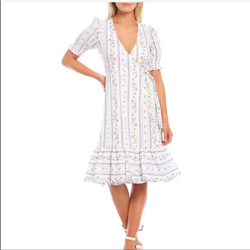 - NWT Antonio Melani Cleo Linen Floral Stripe